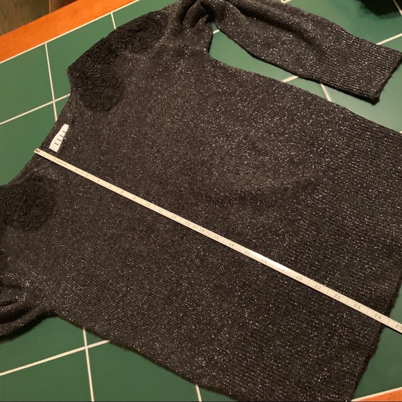 Elle Sweater With Black Lace Shoulder Detail - Picture 3 of 6